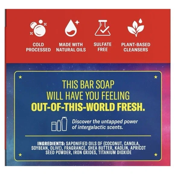 Old Spice Mario Galaxy Cosmic Quest Star Shower Bar Soap Nintendo Super Rare - Picture 4 of 4